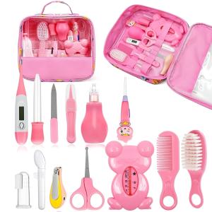 BUSATIA 13-in-1 Baby Grooming Kit - Pink