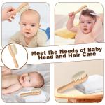 Wooden Baby Hair Brush Set with Goat Bristles