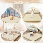 ILPEOD Thick Waterproof Baby Play Mat - Beige