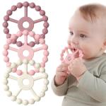 Silicone Ring Teether Toys for Babies 0-24 Months
