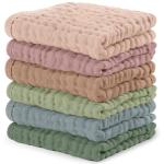 Comfy Cubs 6-Pack Muslin Baby Washcloths