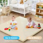 ILPEOD Thick Waterproof Baby Play Mat - Beige