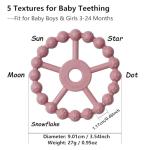 Silicone Ring Teether Toys for Babies 0-24 Months