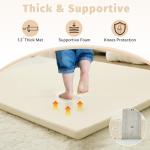 ILPEOD Thick Waterproof Baby Play Mat - Beige
