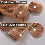 Newborn Fleece Bear Outfit with Mittens and Footies