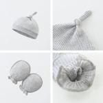 Gray Unisex Newborn Jumpsuit for Baby Photoshoots