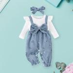 Cute Floral Long Sleeve Baby Girl Jumpsuit