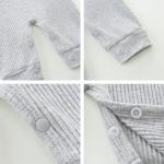 Gray Unisex Newborn Jumpsuit for Baby Photoshoots