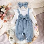 Cute Floral Long Sleeve Baby Girl Jumpsuit