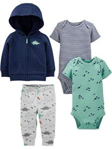 Carter's 4-Piece Dino Jacket and Bodysuit Set