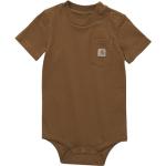 Carhartt Baby Short-Sleeve Pocket Bodysuit, Brown