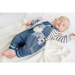 Adorable Blue Striped Romper for Baby Boys