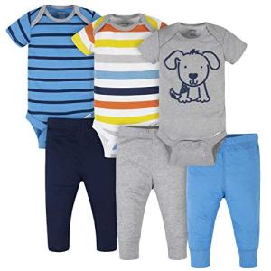 3-Piece Baby Boys Outfit Set, Blue Dog Stripe
