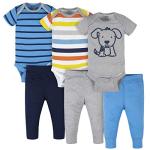 3-Piece Baby Boys Outfit Set, Blue Dog Stripe