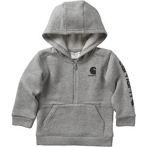 Carhartt Baby Boys Grey Half-Zip Hoodie, 12 Months