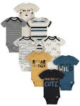 8-Pack Short Sleeve Baby Boys Bodysuits Set