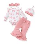 Baby Girl Long Sleeve Romper and Pants Set