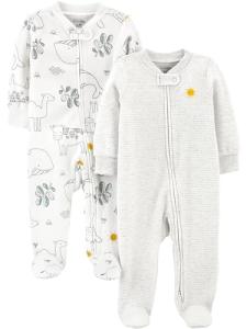 Carter's Baby 2-Pack Thermal Zip Footed Pajamas