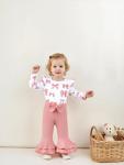 Baby Girl Long Sleeve Romper and Pants Set