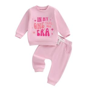 Baby Girl 1st Birthday Outfit Set, Pink
