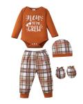 Newborn Baby Boy Long Sleeve Outfit Set