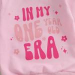 Baby Girl 1st Birthday Outfit Set, Pink