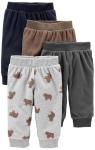 Simple Joys 4-Pack Baby Boy Fleece Pants