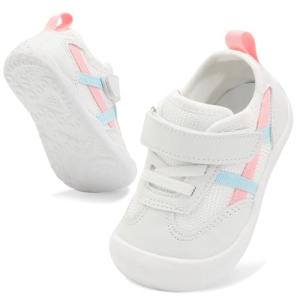 Breathable First Walking Shoes for Babies, White
