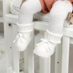 Hadetoto Cozy Knit Baby Booties for Newborns