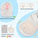 Breathable First Walking Shoes for Babies, White