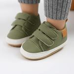Soft Leather High Top Baby Sneakers - Green