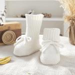 Hadetoto Cozy Knit Baby Booties for Newborns