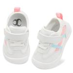 Breathable First Walking Shoes for Babies, White