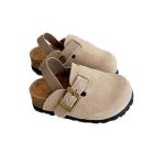 Toddler Suede Clogs with Adjustable Buckle Sandals