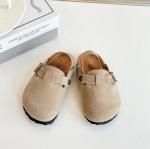 Toddler Suede Clogs with Adjustable Buckle Sandals