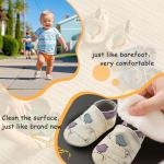 YALION Soft Leather Baby Walking Shoes, Cartoon Birds