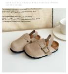 Toddler Suede Clogs with Adjustable Buckle Sandals