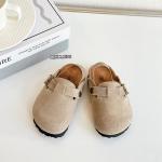 Toddler Suede Clogs with Adjustable Buckle Sandals