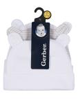 Gerber Baby White Ears Caps, 3-Pack, Newborn Size