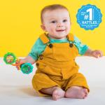 Bright Starts BPA-Free Baby Barbell Rattle Toy