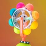 Sassy Light-up Rainbow Reel Spinning Developmental Suction Cup Baby High Chair Tray Toy | age group 6+ Months