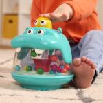 Battat Party Pop Hippo Ball Popping Toy with 18 Colorful Balls, Baby and Toddler Toys