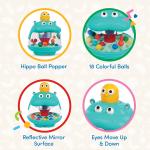Battat Party Pop Hippo Ball Popping Toy with 18 Colorful Balls, Baby and Toddler Toys