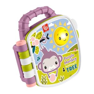 Fisher-Price Purple Monkey Musical Storybook Electronic Learning Toy for Baby & Toddler