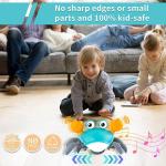 Crawling Crab Baby Toy, Tummy Time Toys Sensory Induction Crabs for Toddler Interactive Development