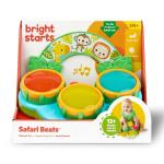 Bright Starts Safari Beats Musical Drum Toy with Lights, Ages 3 Months +, Infant and Toddler, Unisex