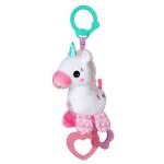 Bright Starts Sparkle & Shine Unicorn on-the-go Take-Along Clip-on Toy, Ages Newborn +
