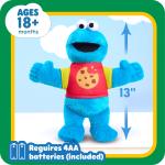 Sesame Street Sing-Along Cookie Monster 13-inch Plushie Stuffed Animal, Recycled Filling, Blue Baby and Toddler Toys