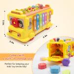 SaveJoy Baby Busy Bus Learning Toy Montessori Toddler Sensory Toys,Educational Gifts for Kids Boys & Girls
