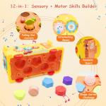 SaveJoy Baby Busy Bus Learning Toy Montessori Toddler Sensory Toys,Educational Gifts for Kids Boys & Girls